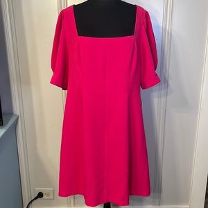 Eliza J Pink Dress Puff Short Sleeve Sheath Size 18 NWT